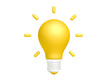 © MP - Yellow light bulb. Isolated. 3d illustration.