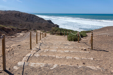 Wall Mural - Treppe zum Meer, Fuerteventura