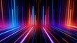 © ant - 3d render abstract geometric background of colorful neon lines glowing in the dark futuristic wallpaper.