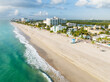 Hollywood Beach, North of Miami Beach,  from an Aerial perspective shortly after Sunrise

Miami,  North Miami, Miami,Broward, Florida,USA