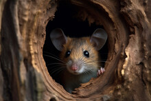 A Mouse In A Tree Hole