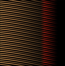 Ribbed Gold Texture With A Diagonal Direction And The Addition Of Red Metal.