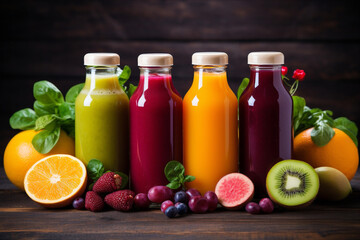 Wall Mural - Healthy fruit drink smoothie juice raw