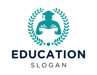 Logo about Education created using the CorelDraw application. on a white background.