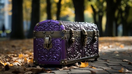 Wall Mural - treasure chest with jewelry