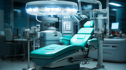 Surgical lamp for a surgical operation in a modern operating room.