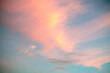 Beautiful , luxury soft gradient orange gold clouds and sunlight on the blue sky perfect for the background, take in everning,Twilight, Large size, 
 landscape photo, vintage spring sky background