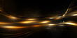 Shiny and golden wave,  Beautiful golden glowing particles background,  Bright golden background, generative Ai
