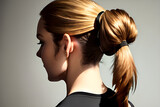 Fototapeta  - a woman in a ponytail. Generative AI