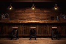 Solid Wood Bar Tables And Chairs In The Bar