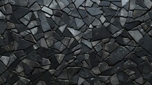 Black Rock Mosaic Pattern Created With Generative AI