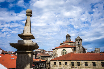 Canvas Print - Santiago de Compostela view from the Cathedral, Galicia, Spain