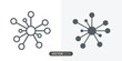 Business Hub network connection icon.Simple connection line icon  in modern design style for web site and mobile app.Different style icons.Vector Illustration