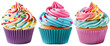 © Mrs__DoubleF - collection of Sweet tasty cupcakes Isolated on transparent background