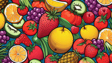 Manga Styled Fruits Pattern