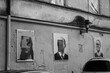 ulica ze sztuką uliczną w Lublinie, obrazy bez twarzy