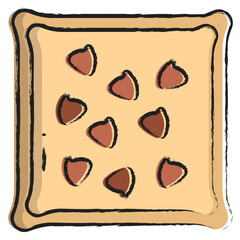 Sticker - Hand drawn toast icon