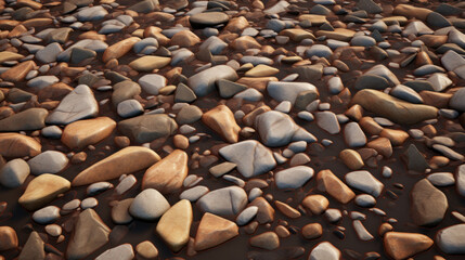 Canvas Print - Textured Pebbles flat texture