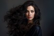 © Tatiana - Portrait of beautiful brunette woman with long healthy curly hair