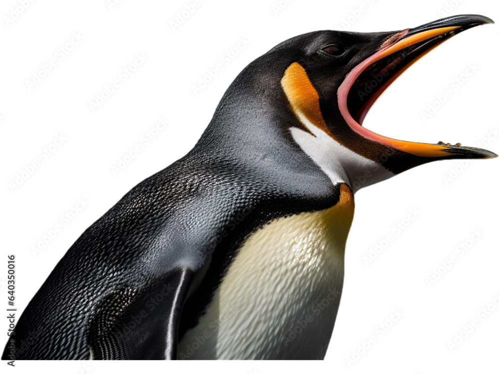 Penguin Vocalizing, No Background