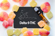 Medical Marijuana Edibles, Gummy Candies Infused with Delta 9 THC Cannabis in food industry