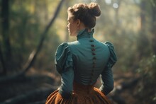 Victorian Woman Dress. Generate Ai