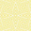 Vector geometric seamless pattern with stripes, broken lines, repeat tiles. Yellow and white creative psychedelic design. Funky optical art texture. Retro fashion background. Trendy geo pattern