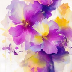  Watercolor Flowers background