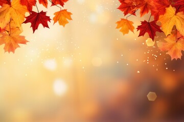 Poster - Radiant Leaves: Web Banner Design for Autumn and Year's End
