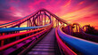 Embark on the ultimate rollercoaster adventure. From adrenaline-pumping heights to dreamy colorful backdrops, experience a journey like no other, elevated by Generative AI.