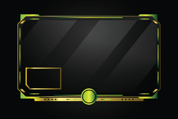Game streaming interface element panel overlay or frame bar concept