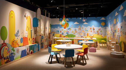 Wall Mural - Fun children's playroom