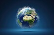 premium podium africa 3d clouds planet earth render globe 3d asia blue background this studio view nasa illustration europe image elements realistic