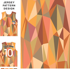 Wall Mural - Abstract triangle concept vector jersey pattern template for printing or sublimation sports uniforms football volleyball basketball e-sports cycling and fishing Free Vector.