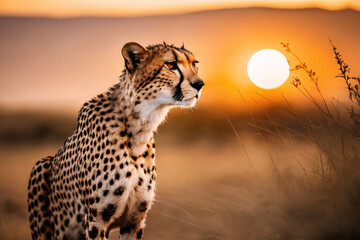 cheetah in the savannah