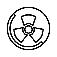 Canvas Print - Nuclear radiation sign vector icon