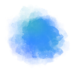 Wall Mural - blue purple watercolor paint round shape with liquid fluid isolated on transparent background for de