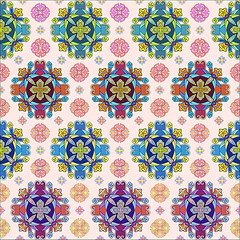 Poster - seamless pattern with flowers