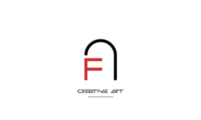 AF, FA, A, F abstract letters logo monogram