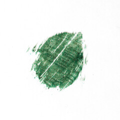 Wall Mural - Top view of green scrub smear with microcapsules on white isolated , cosmetic swatch