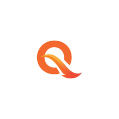 Wall Mural - Letter Q Fire Logo icon vector template