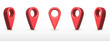 3D Pointer pin location symbol. Red marker icon sign. checkpoint icon vector. 