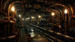 © javier - Subterranean steampunk subway system