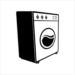 Wall Mural - Washing Machine Icon. Cloth Washing Machine Icon