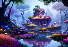 Fairy Tale World Fantasy Landscape Beautiful Dream,Generative AI