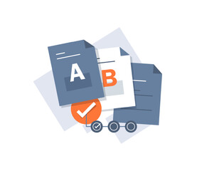 Wall Mural - document project, data optimization,flat design icon vector illustration