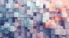 Generative Ai Retro Cube Abstract Background Pattern Pastel Tone
