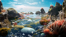 Astonishingly Detailed Coastal Tide Pool Ecosystem
