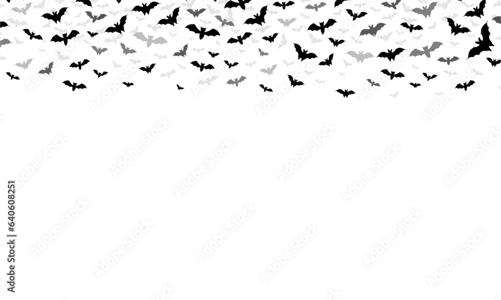 bats fly happy halloween border background Stock Vector | Adobe Stock