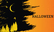© shirowhite studio - Halloween orange grunge with black brush background